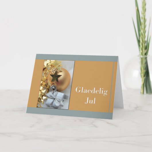 Deense kerstKaart - Glædelig Jul Feestdagen Kaart (Voorkant)