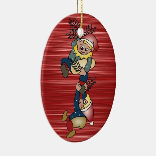 Deense kerstkleven keramisch ornament (Rechts)