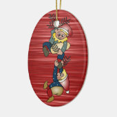 Deense kerstkleven keramisch ornament (Links)