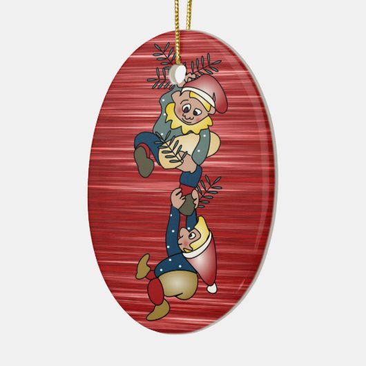 Deense kerstkleven keramisch ornament (Links)