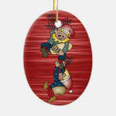 Deense kerstkleven keramisch ornament (Achterkant)