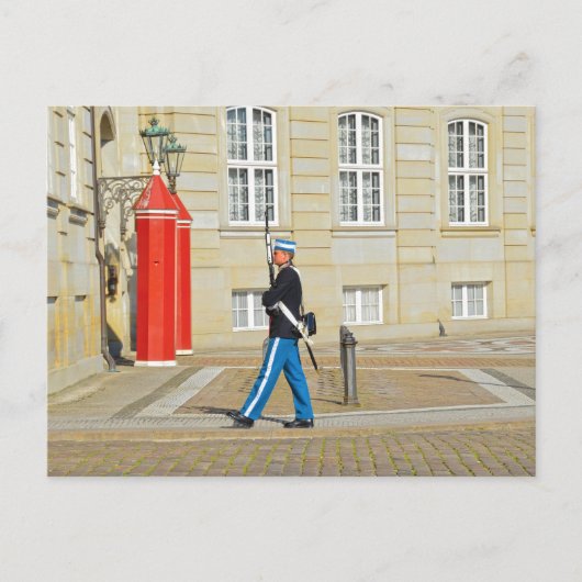 Deense koninklijke lijfwacht op patrouille, Kopenh Briefkaart (Voorkant)