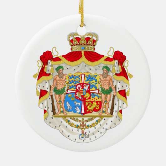  Deense koninklijke wapenstilstand Keramisch Ornament (Achterkant)