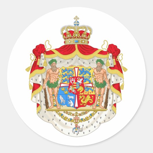  Deense koninklijke wapenstilstand Ronde Sticker (Voorkant)