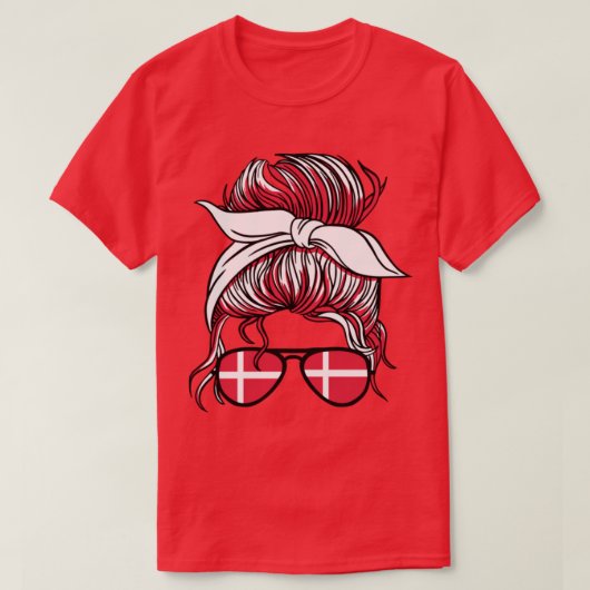 Deense meisjes football Danmark vrouwen D T-shirt (Design voorkant)