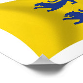 Deense Minderheid in Zuid-Sleeswijk Vlag Poster (Hoek)