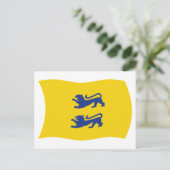 Deense Minderheid in Zuid-Sleeswijk Vlag Postkaart (Staand voorkant)