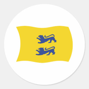 Deense Minderheid in Zuid-Sleeswijk Vlagsticker Ronde Sticker
