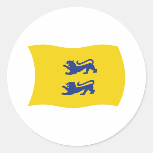 Deense Minderheid in Zuid-Sleeswijk Vlagsticker Ronde Sticker (Voorkant)