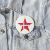 Deense Nationale Vlag Ster Vorm Ronde Button 7,6 Cm (In situ)