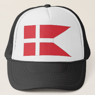 Deense nationale vlag trucker pet