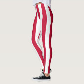 Deense nationale vlag Verticaal gestreept Leggings (Links)
