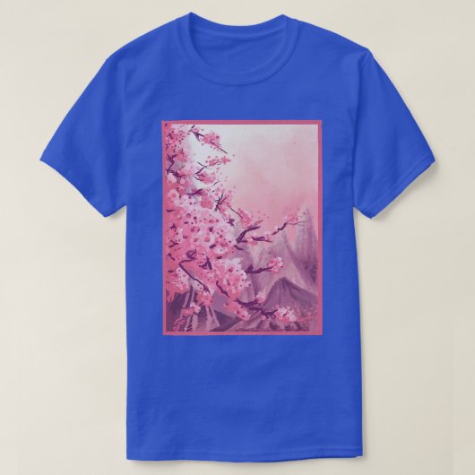 Deense pasta esthetische Cherry Blossom Japanse sa T-shirt (Design voorkant)
