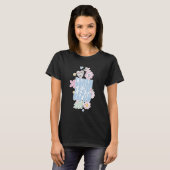 DEENSE PASTEL RETRO LEREN LOSLATEN T-SHIRT (Voorkant volledig)