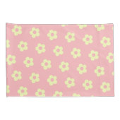 Deense pastel roze geel schattig madeliefje patroo kussensloop (Achterkant-Rechts)