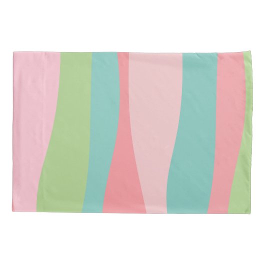 Deense Pastels Line Art Curves - enorme handtekeni Kussensloop (Achterkant)