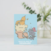 Deense politieke kaart (Staand voorkant)