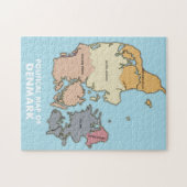 Deense politieke kaart legpuzzel (Horizontaal)
