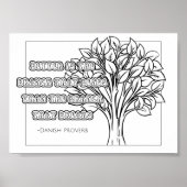 Deense Proverb Coloring Poster (Voorkant)