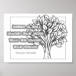 Deense Proverb Coloring Poster