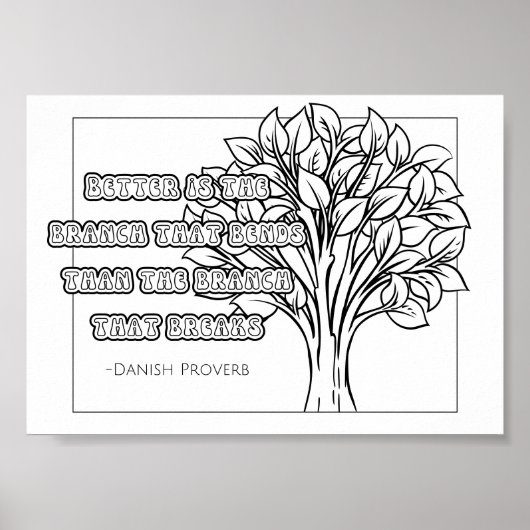 Deense Proverb Coloring Poster (Voorkant)