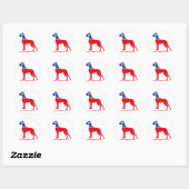 Deense reuzenfokkeridentiteit ronde sticker (Vel)