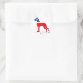 Deense reuzenfokkeridentiteit ronde sticker (Tas)