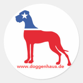 Deense reuzenfokkeridentiteit ronde sticker
