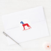 Deense reuzenfokkeridentiteit ronde sticker (Envelop)