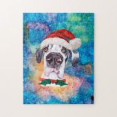 Deense reuzenhond Kerstmis Legpuzzel (Verticaal)