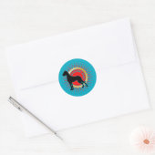 Deense reuzenhond partner ronde sticker (Envelop)