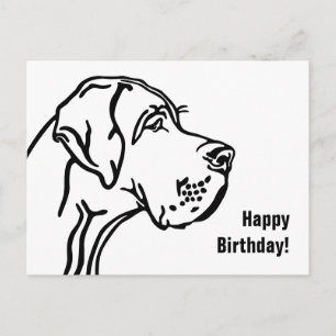 Deense reuzenhond Verjaardag Briefkaart