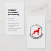 Deense reuzenhonden visitekaartje (Voorkant / Achterkant)