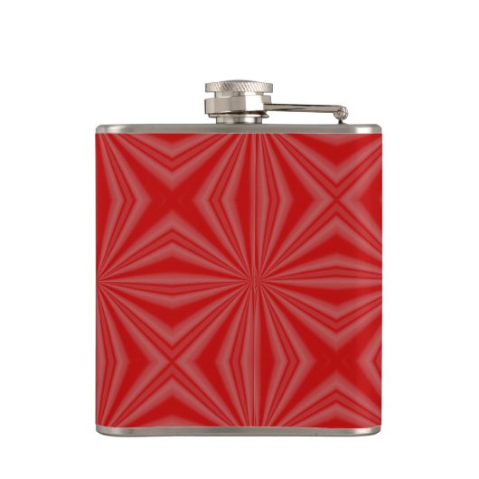 Deense rode Love Flag gepersonaliseerd Heupfles (Achterkant)