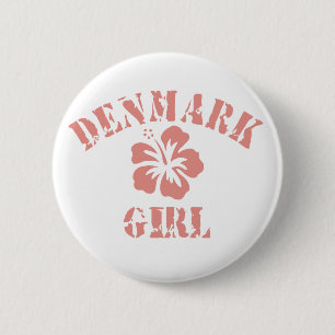 Deense roze meiden ronde button 5,7 cm