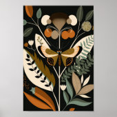 Deense Scandinavische Scandinavische vlinderkunst Poster (Voorkant)