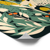 Deense Scandinavische vlinderbloemenvlinderkunst Poster (Hoek)