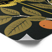 Deense Scandinavische vlindervaar Floral Boho Art Poster (Hoek)