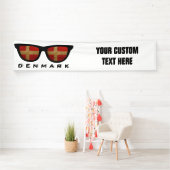 Deense Shades aangepaste tekst en kleurenbanner Spandoek (Insitu)