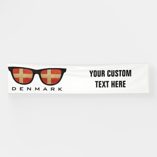 Deense Shades aangepaste tekst en kleurenbanner Spandoek (Horizontaal)