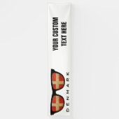 Deense Shades aangepaste tekst en kleurenbanner Spandoek (Verticaal)