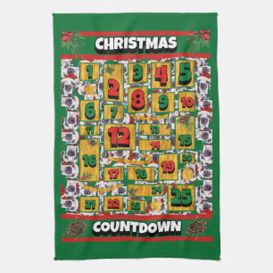 Deense Telling Kerstmis Adventkalender Hond Theedoek