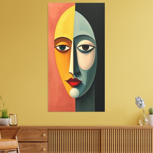 Deense uitdrukkingen Levendige minimalistische gez Canvas Afdruk (Insitu (Woonkamer))