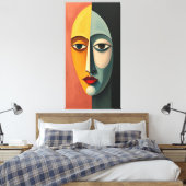 Deense uitdrukkingen Levendige minimalistische gez Canvas Afdruk (Insitu (Slaapkamer))