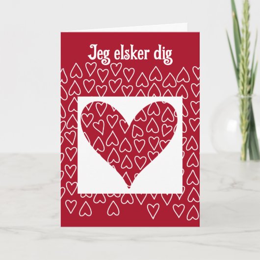 Deense Valentijn Feestdagen Kaart (Voorkant)
