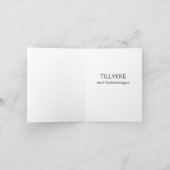 Deense Verjaardag Kaart – Tillykke med fødselsdage (Binnen)