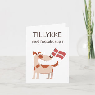 Deense Verjaardag Kaart – Tillykke med fødselsdage