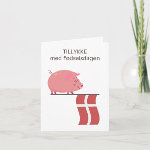 Deense Verjaardag Kaart – Tillykke med fødselsdage