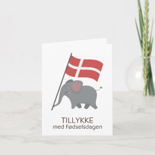 Deense Verjaardag Kaart – Tillykke med fødselsdage