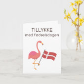 Deense Verjaardag Kaart – Tillykke med fødselsdage (Gele Bloem)